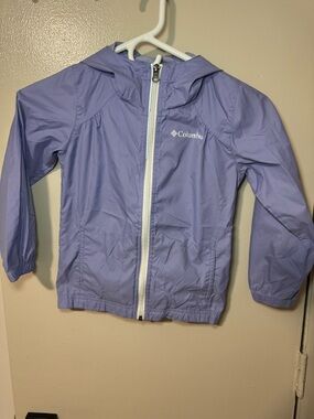 Columbia Lilac Hooded Girls' Windbreaker